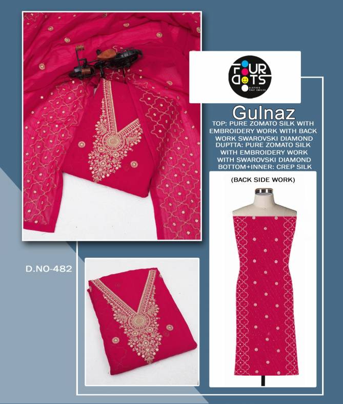 Gulnaz By Four Dots 481 To 484 Dress Material suppliers in India
